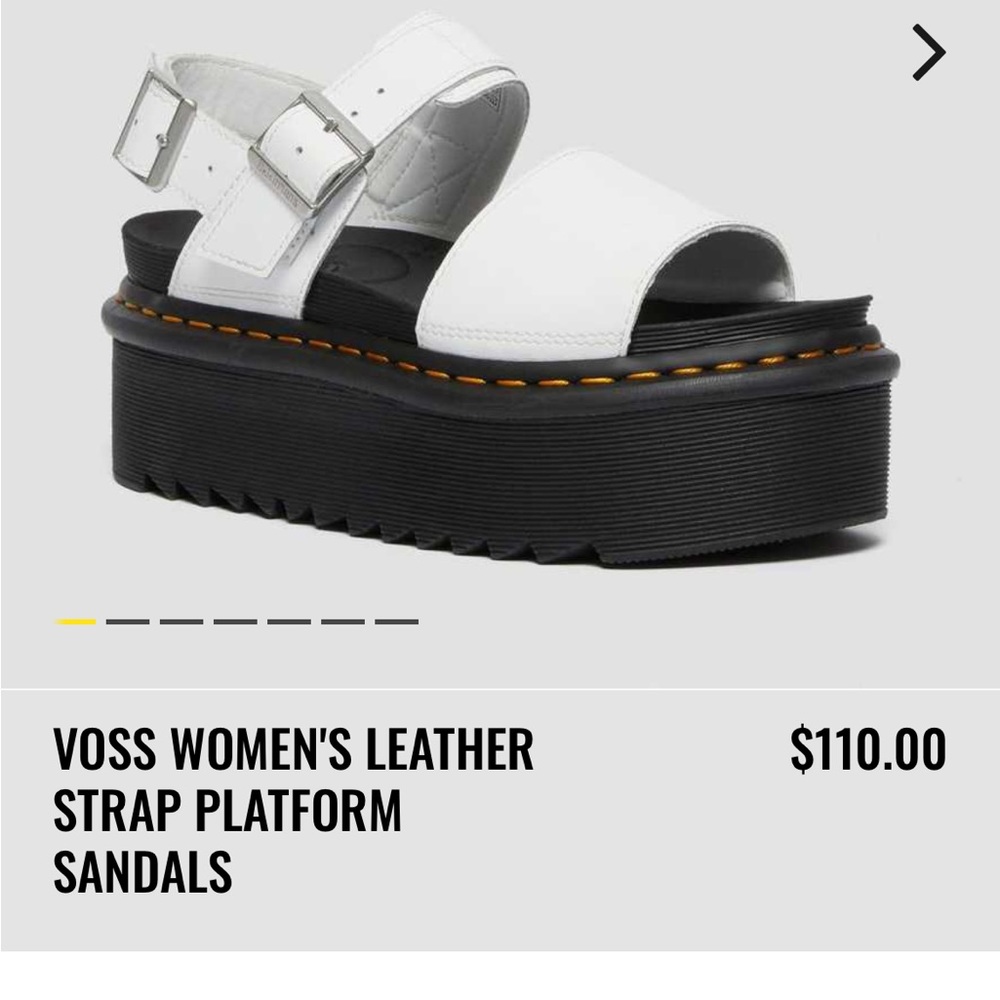 BRAND NEW VOSS WOMEN'S LEATHER STRAP PLATFORM SANDALS